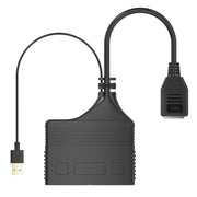 Accoppiatore di rete Ethernet con cavo splitter di rete 4 in 1 RJ45 femmina da 100 m, Female 4 in 1 100M