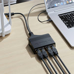 Accoppiatore di rete Ethernet con cavo splitter di rete 4 in 1 RJ45 femmina da 100 m, Female 4 in 1 100M