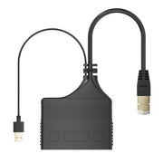 Accoppiatore di rete Ethernet con cavo splitter di rete RJ45 maschio 4 in 1 da 100 m, Male 4 in 1 100M