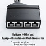 Accoppiatore di rete Ethernet con cavo splitter di rete RJ45 maschio 4 in 1 da 100 m, Male 4 in 1 100M