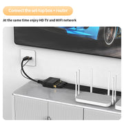 Accoppiatore di rete Ethernet con cavo splitter di rete Gigabit RJ45 4 in 1 femmina, Female 4 in 1 Gigabit