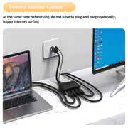 Accoppiatore di rete Ethernet con cavo splitter di rete Gigabit RJ45 4 in 1 femmina, Female 4 in 1 Gigabit