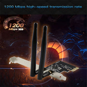 EDUP EP-9607 Scheda di rete adattatore wireless PCI-E Express dual-band da 1200Mbps con 2 antenne da 6dBi, EP-9607 1200Mbps