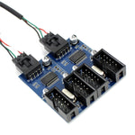 Scheda cavo di prolunga USB 9 pin maschio da 1 a 4 femmina