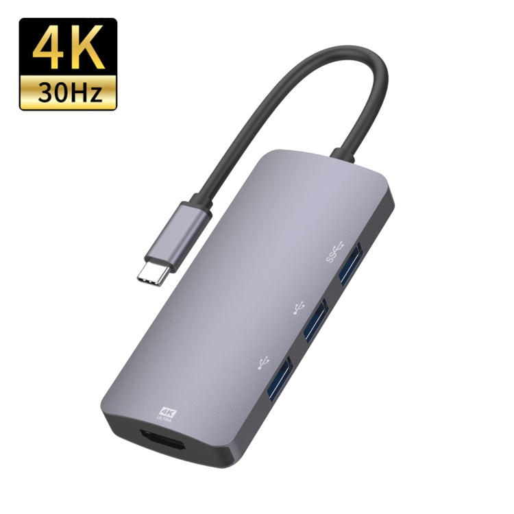 Adattatore HUB USB-C 4 in 1 HDMI 4K 30Hz USB 3.0 e 2 USB 2.0