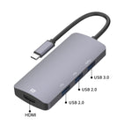 Adattatore HUB USB-C 4 in 1 HDMI 4K 30Hz USB 3.0 e 2 USB 2.0