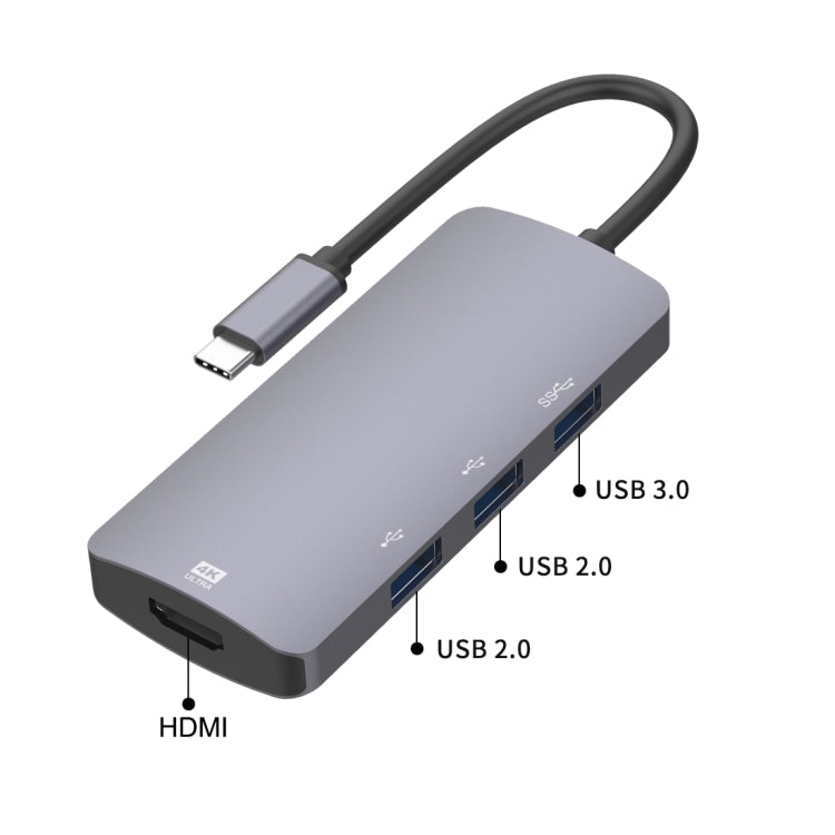 Adattatore HUB USB-C 4 in 1 HDMI 4K 30Hz USB 3.0 e 2 USB 2.0