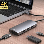 Adattatore HUB USB-C 4 in 1 HDMI 4K 30Hz USB 3.0 e 2 USB 2.0