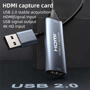 Scheda di acquisizione video HD 4K 30Hz da HDMI a USB 2.0 con cavo, HDMI to USB2.0