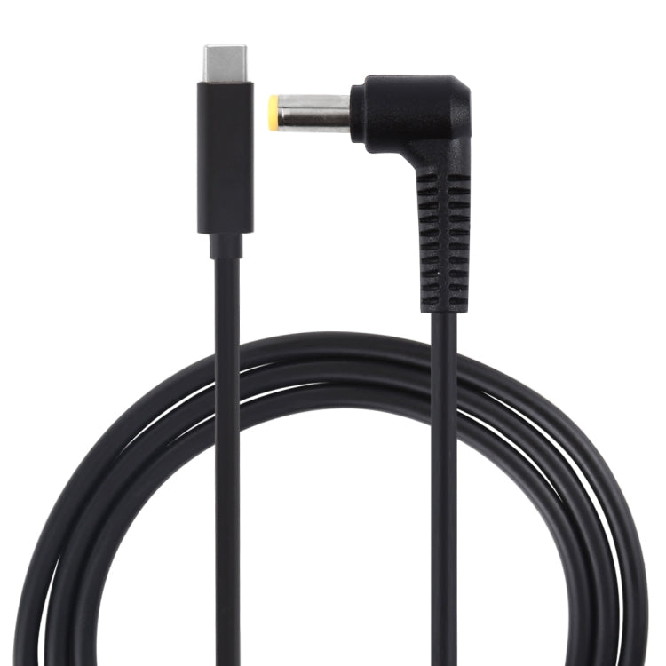 Cavo ricarica laptop USB-C a gomito 5,5x2,5 mm 65W 1,5m