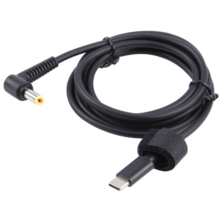 Cavo ricarica laptop USB-C a gomito 5,5x2,5 mm 65W 1,5m