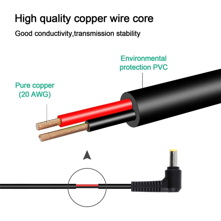Cavo ricarica laptop USB-C a gomito 5,5x2,5 mm 65W 1,5m