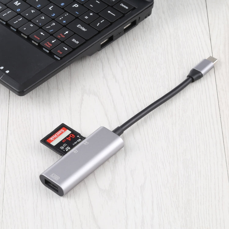 Adattatore 3 in 1 USB-C maschio a USB femmina con lettore SD/TF