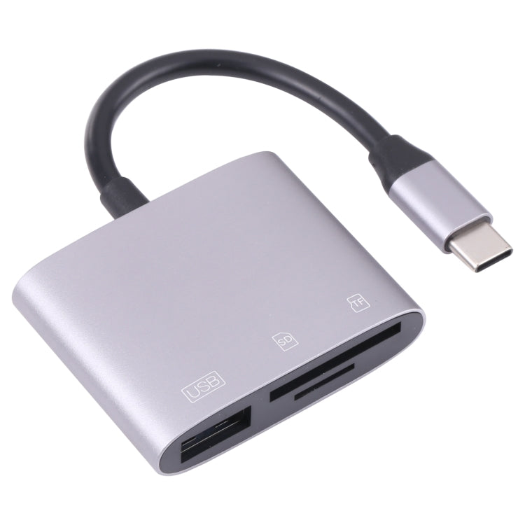 NK-3041 3 in 1 USB-C/Tipo-C maschio a USB femmina + slot per schede SD/TF Adattatore OTG Lettore di schede SD/TF, NK-3041