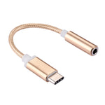 Adattatore audio USB-C maschio a femmina 3,5 mm intrecciato