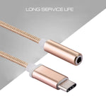 Adattatore audio USB-C maschio a femmina 3,5 mm intrecciato