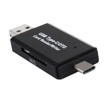 Adattatore 3 in 1 USB-C Micro USB SD con funzione OTG