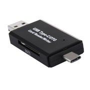 3 in 1 USB-C / Type-C 3.1 a USB 2.0 + Micro USB + SD(HC) + Adattatore per lettore di schede Micro SD con funzione OTG