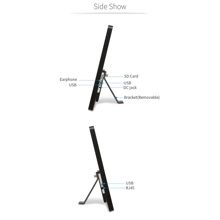 Cornice per foto digitali con display LCD da 32 pollici, Cortex A17 quad core RK3288 fino a 1,8 GHz, Android 8.1, 2 GB+16 GB, supporto WiFi ed Ethernet, Bluetooth, scheda SD e jack da 3,5 mm, HSD3201 32 inch