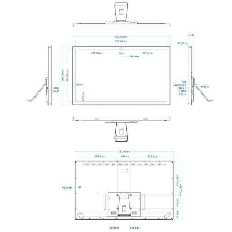 Cornice digitale 32 pollici LCD Full HD Android 11 2GB+16GB