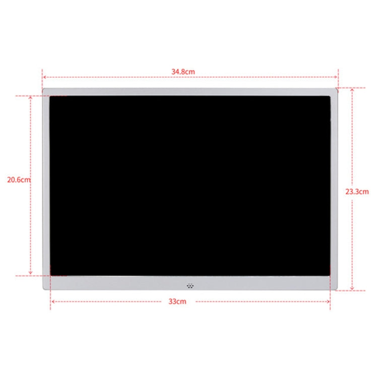 HSD1504 Cornice per foto digitali con display ad alta risoluzione LED da 15,4 pollici 1280x800 con supporto e telecomando, supporto scheda SD / MMC / MS / porta USB, spina EU (oro), HSD1504 15.4 inch