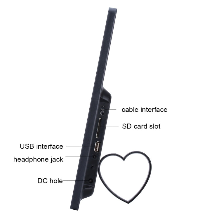 Cornice digitale 13 pollici LED con telecomando e supporto