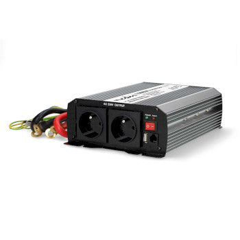 Power Inverter Modified Sine Wave | Input voltage: 12 V DC | Device power output connection(s): Type E (CEE 7/5) / USB-A | 230V AC 50Hz | 1000W | Peak power output: 2000W | Screw Terminal | Silver