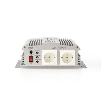 Power Inverter Modified Sine Wave | Input voltage: 24 V DC | Device power output connection(s): Type F (CEE 7/3) | 230V AC 50Hz | 1000W | Peak power output: 2400W | Battery Clamps | Silver