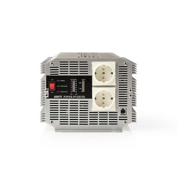 Power Inverter Modified Sine Wave | Input voltage: 12 V DC | Device power output connection(s): Type F (CEE 7/3) | 230V AC 50Hz | 4000W | Peak power output: 8000W | Screw Terminal | Silver