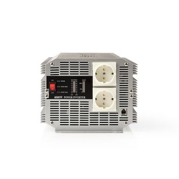 Power Inverter Modified Sine Wave | Input voltage: 24 V DC | Device power output connection(s): Type F (CEE 7/3) | 230V AC 50Hz | 4000W | Peak power output: 8000W | Screw Terminal | Silver