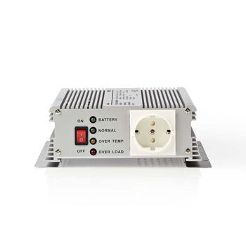 Power Inverter Modified Sine Wave | Input voltage: 12 V DC | Device power output connection(s): Type F (CEE 7/3) | 230V AC 50Hz | 600W | Peak power output: 1500W | Battery Clamps | Silver