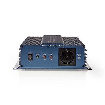 Power Inverter Pure Sine Wave | Input voltage: 12 V DC | Device power output connection(s): Type F (CEE 7/3) | 230V AC 50Hz | 1000W | Peak power output: 2000W | Screw Terminal | Pure Sine Wave | Fuse | Blue