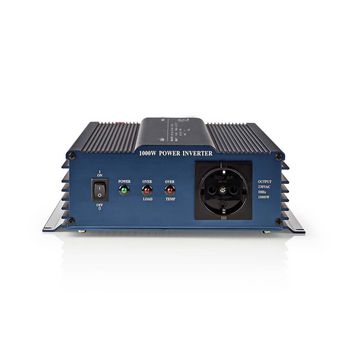 Power Inverter Pure Sine Wave | Input voltage: 24 V DC | Device power output connection(s): Type F (CEE 7/3) | 230V AC 50Hz | 1000W | Peak power output: 2000W | Screw Terminal | Pure Sine Wave | Fuse | Blue