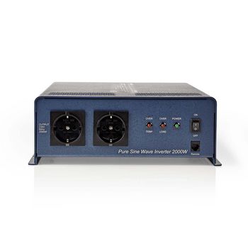 Power Inverter Pure Sine Wave | Input voltage: 12 V DC | Device power output connection(s): Type F (CEE 7/3) | 230V AC 50Hz | 2000W | Peak power output: 4000W | Screw Terminal | Pure Sine Wave | Fuse | Blue