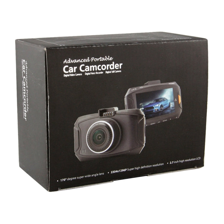 GS90C Telecamera DVR per auto Schermo LCD da 2,7 pollici HD 2304 x 1296P Visione grandangolare da 170 gradi, Supporto rilevamento movimento / Scheda TF / Sensore G / HDMI, GS90C