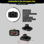 GS90C Telecamera DVR per auto Schermo LCD da 2,7 pollici HD 2304 x 1296P Visione grandangolare da 170 gradi, Supporto rilevamento movimento / Scheda TF / Sensore G / HDMI, GS90C