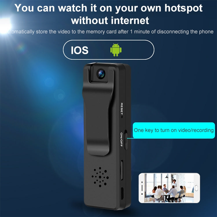Penna con telecamera WiFi 1080p HD RD03 con clip