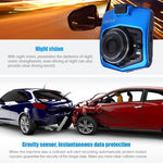 Videocamera per auto DVR VGA 480P Registratore di guida Videocamera digitale Registratore vocale con display LCD da 2,4 pollici, supporto scheda Micro TF da 32 GB e funzione di visione notturna a infrarossi (Nero + Blu), 2.4 inch LCD
