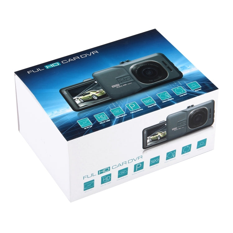 Telecamera DVR per auto LCD da 3,0 pollici HD 720P 3.0MP Fotocamera Visione grandangolare da 170 gradi, Supporto Visione notturna/Rilevamento movimento/Scheda TF/HDMI/G-Sensore, 3.0 inch