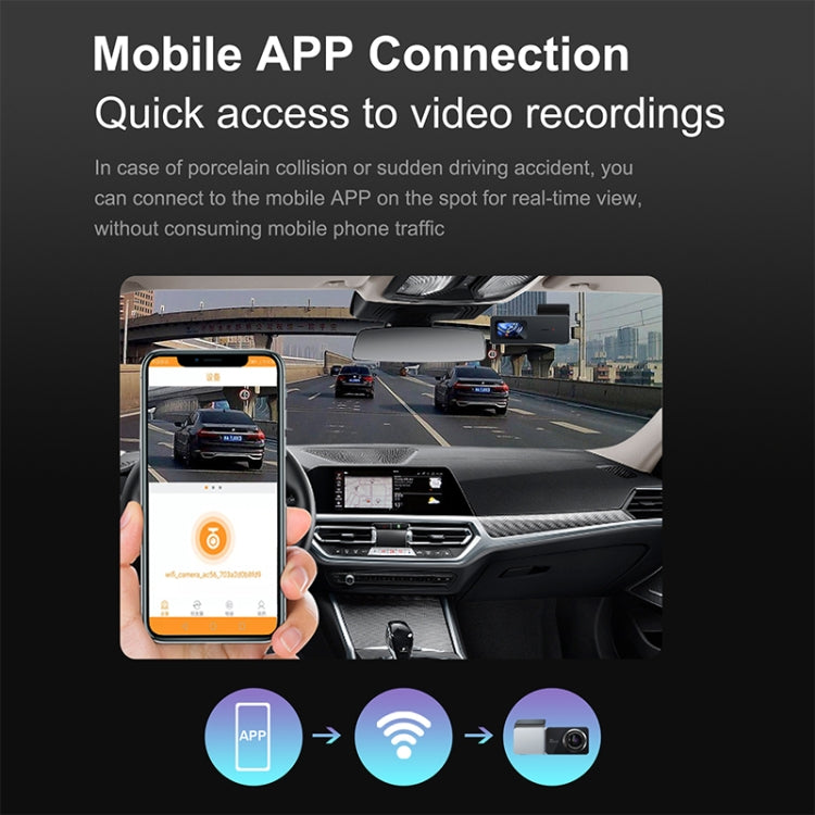 U06 2K Ultra HD Visione notturna WiFi Registratore di guida per auto Supporto APP mobile, U06