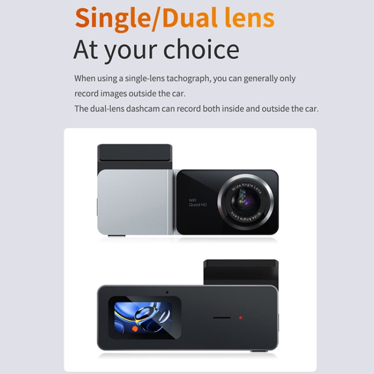 U06 2K Ultra HD Visione notturna WiFi Registratore di guida per auto Supporto APP mobile, U06