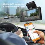 X12 2K Ultra HD Panoramica tripla registrazione WiFi Registratore di guida per auto Supporto APP mobile, X12