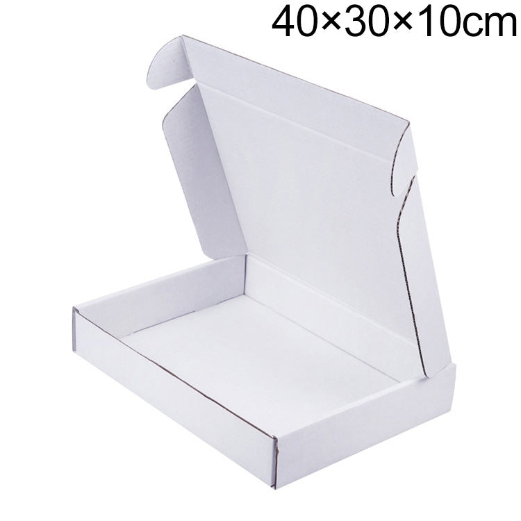 Scatola per imballaggio di abbigliamento da 100 pezzi, scatola di spedizione, colore: bianco, dimensioni: 40x30x10 cm, 40x30x10cm