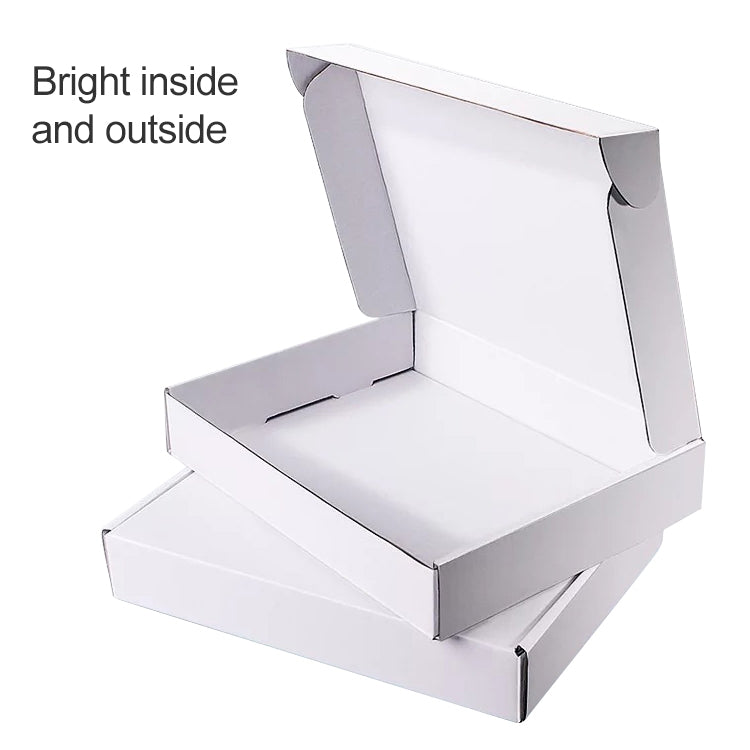 Scatola per imballaggio di abbigliamento da 100 pezzi, scatola di spedizione, colore: bianco, dimensioni: 40x30x10 cm, 40x30x10cm