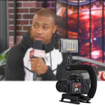 PULUZ Stabilizzatore per staffa DV portatile a forma di U/C + kit luce da studio a LED con testa per treppiede con slitta fredda per tutte le fotocamere reflex e fotocamera DV domestica, Bracket Kits + LED