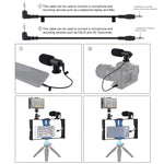 PULUZ 3 in 1 Vlogging Live Broadcast LED Selfie Light Kit di attrezzatura video per smartphone con microfono + testa per treppiede con slitta fredda per iPhone, Galaxy, Huawei, Xiaomi, HTC, LG, Google e altri smartphone, 3-in-1, 3-in-1(Red), 3-in-1(US)...