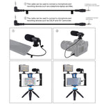 PULUZ 4 in 1 Vlogging Live Broadcast LED Selfie Light Kit di attrezzatura video per smartphone con microfono + supporto per treppiede + testa per treppiede con slitta fredda per iPhone, Galaxy, Huawei, Xiaomi, HTC, LG, Google e altri smartphone        ...