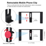 PULUZ 4 in 1 Vlogging Trasmissione dal vivo LED Selfie Light Smartphone Video Rig Maniglia Stabilizzatore Kit staffa in alluminio con microfono + Supporto per treppiede + Testa per treppiede con slitta fredda, Aluminum Bracket Kits