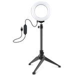 Anello LED 4.7" USB 3 modalità con treppiede da tavolo