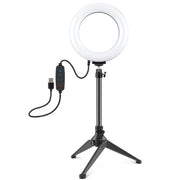 Anello LED dimmerabile 6,2" USB con treppiede da tavolo